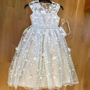 Girls Dress net embroidered, New size 14